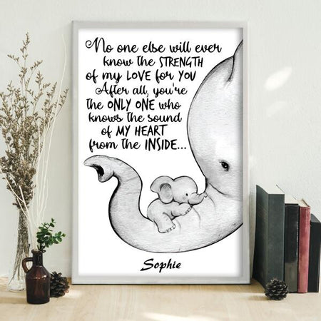 The Strength Of My Love customized poster on luster photo paper for family lovers wall decor