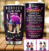 Personalized stainless steel tumbler featuring To My Bestie I Love You Halloween theme for best friends
