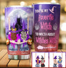 Customized insulated stainless steel tumbler featuring You're My Favorite Witch design for Halloween