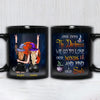 Find Our Soul personalized Halloween mug for friends featuring custom characters on black ceramic.