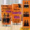 Customized stainless steel tumbler featuring You Are My Favorite Witch Halloween design for friends.