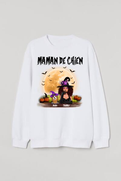 [LD1933-ds-lad] Maman De Chien Customized All Type Shirts Halloween Lovers Dog Lovers
