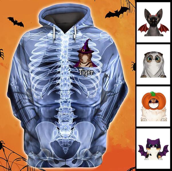 [TH1083-ds-ptd] Little Cat Little Heart Customized 3D Full Over Print Halloween Lovers Cat Lovers