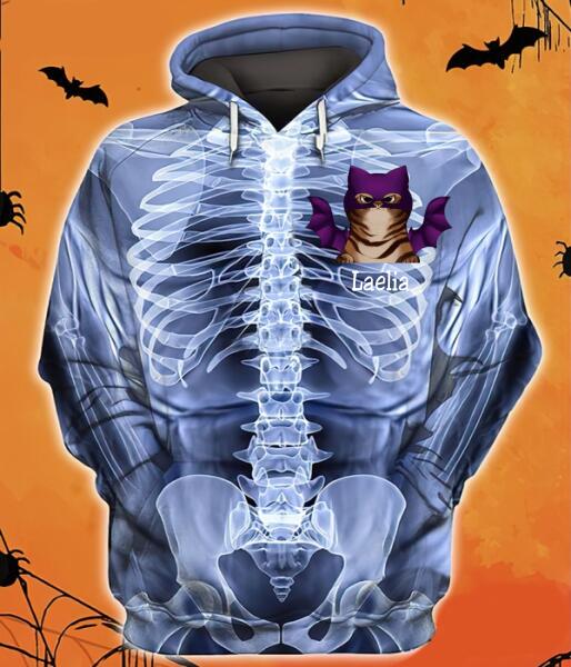 [TH1083-ds-ptd] Little Cat Little Heart Customized 3D Full Over Print Halloween Lovers Cat Lovers