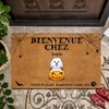 Customized dog lovers doormat with Halloween-inspired design for home entryway