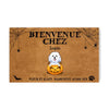 Customized dog lovers doormat with Halloween-inspired design for home entryway