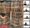 Personalized J'aime Boire Et Mes Chiens stainless steel insulated tumbler for dog lovers