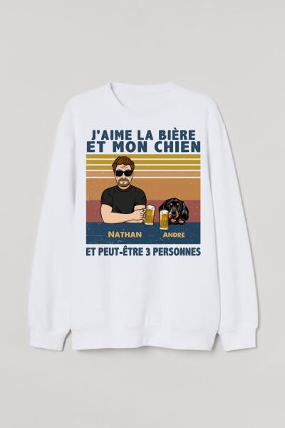[pq0408-ds-lad] J'aime Boire Et Mes Chiens Customized All Type