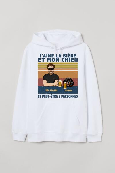 [pq0408-ds-lad] J'aime Boire Et Mes Chiens Customized All Type