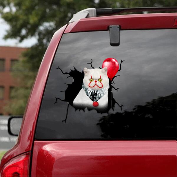 Cat it Customized Cracked Bumper Sticker Funny Wall Decor Custom