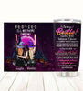 Personalized stainless steel tumbler featuring To My Bestie I Love You Halloween theme for best friends