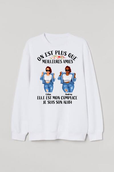 [PQ0421-ds-lad] On Est Plus Que Meilleures Amies Chemises tous types personnalisées Amis amoureux
