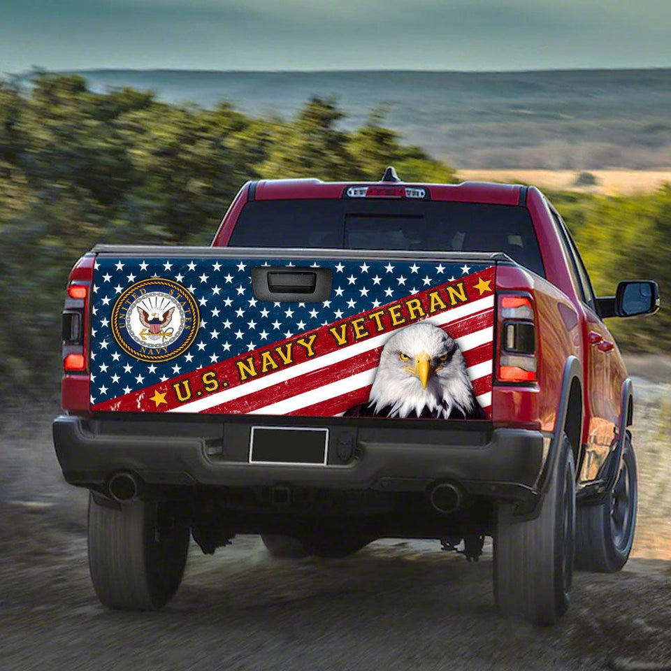 U.s. Navy Veterans truck Tailgate Decal Sticker Wrap Tailgate Wrap Decals For Trucks