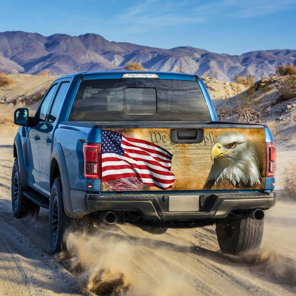 Patriotic Eagle truck Tailgate Decal Sticker Wrap Tailgate Wrap Decals For Trucks