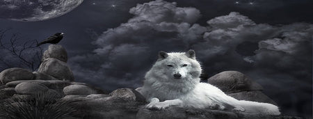 Wolf Vinyl Graphic Tailgate Wrap For Trucks Tailgate Skins Cool Black Flag Decals For Vehicles