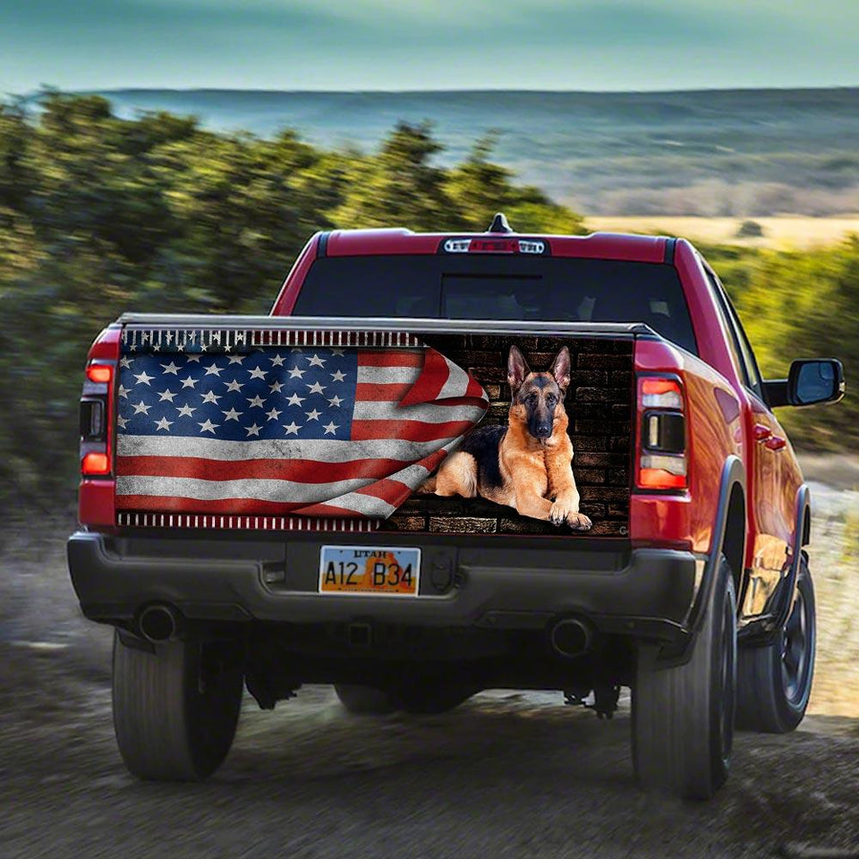 German Shephere truck Tailgate Decal Sticker Wrap Tailgate Wrap Decals For Trucks