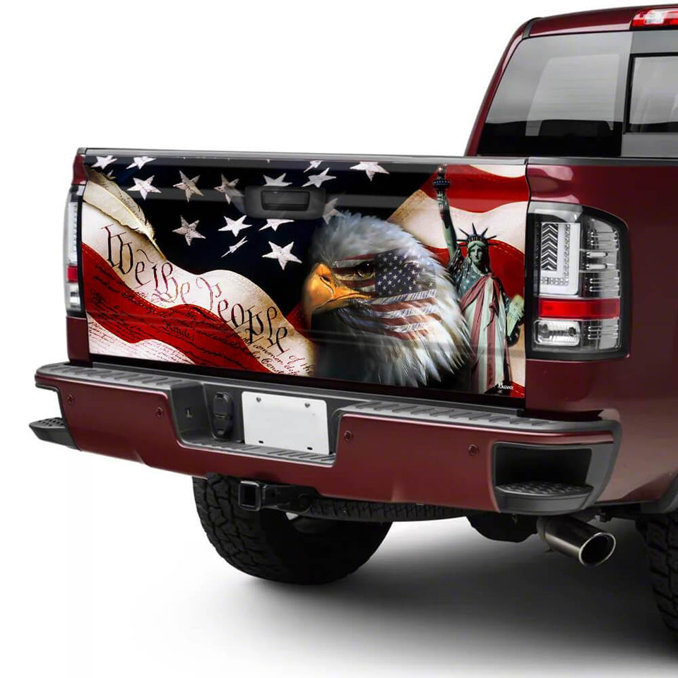 We The People American truck Tailgate Decal Sticker Wrap Tailgate Wrap Decals For Trucks