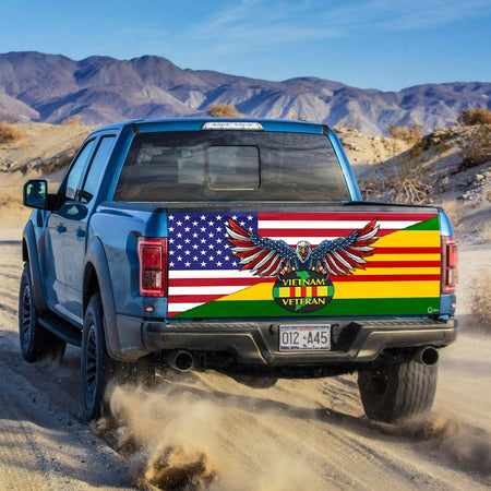Vietnam Veteran American Truck Tailgate Decal Sticker Wrap Tailgate Wrap Decals For Trucks
