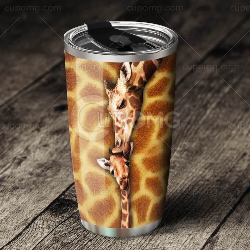 Mom To Son, Be Proud - Be Yourself Giraffe 20oz Tumbler HHS87