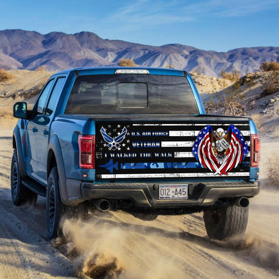 U.s. Air Force Veteran I Walked The Watruck Tailgate Decal Sticker Wrap Tailgate Wrap Decals For Trucks