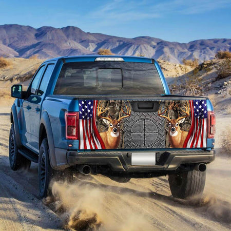 Deer Hunting American truck Tailgate Decal Sticker Wrap Hunting Tailgate Wrap Decals For Trucks