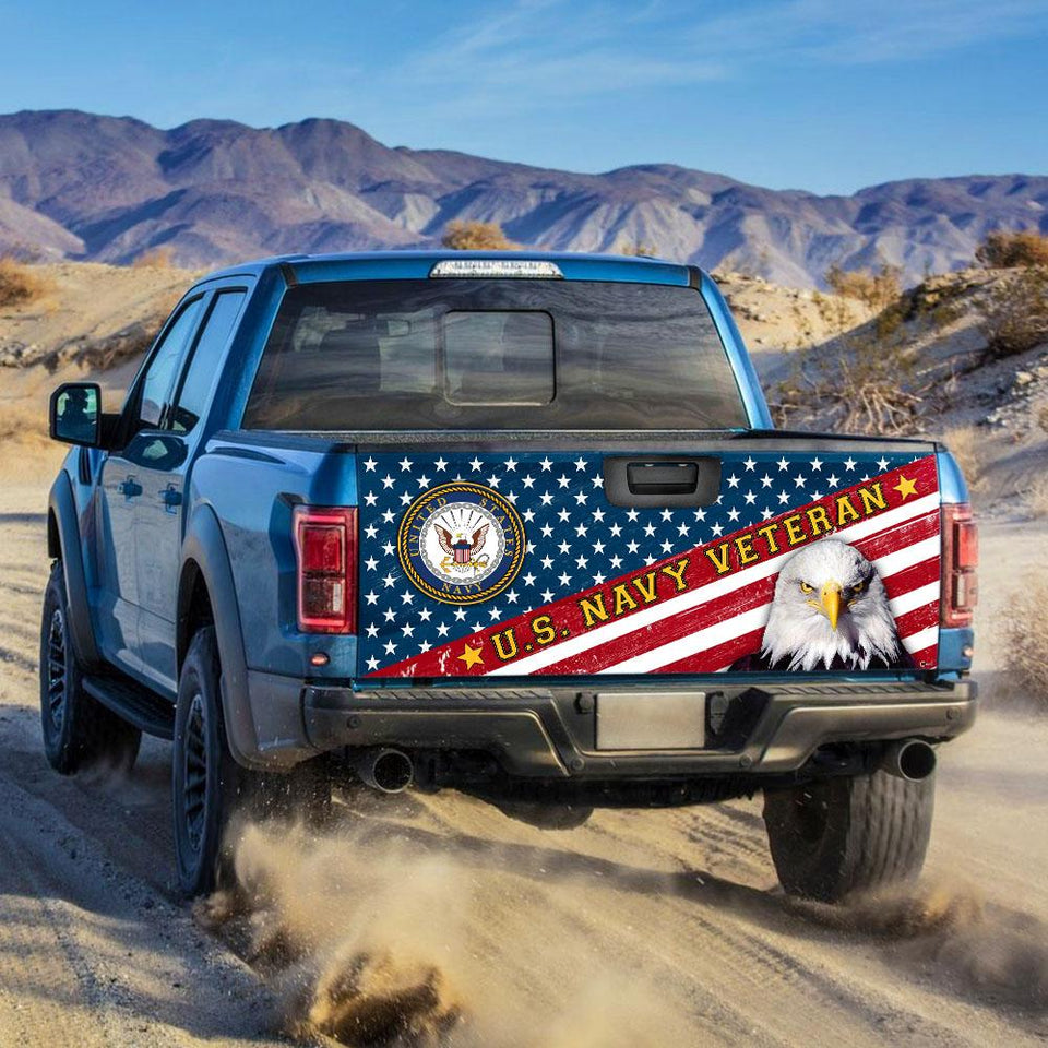 U.s. Navy Veterans truck Tailgate Decal Sticker Wrap Tailgate Wrap Decals For Trucks