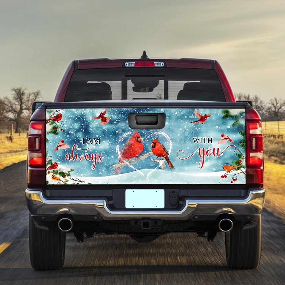 I Am Always With You Red Birtruck Tailgate Decal Sticker Wrap Tailgate Wrap Decals For Trucks