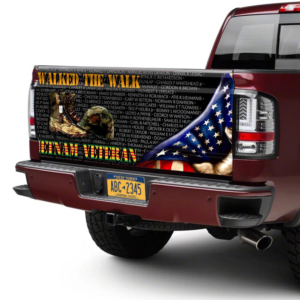 Vietnam Veteran I Walked The Watruck Tailgate Decal Sticker Wrap Tailgate Wrap Decals For Trucks