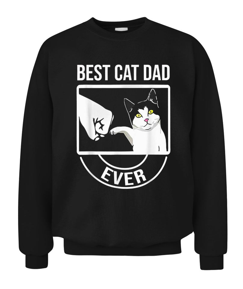 Best Cat Dad Ever Funny Paw Kitten Cat Fist Bump Tee Shirt