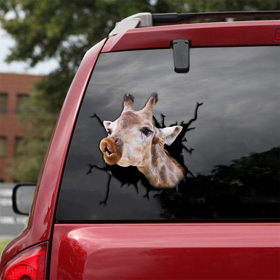 [th0045-snf-tpa]-giraffe-crack-car-sticker-giraffe-lover