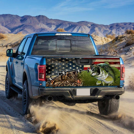 Bass Fishitruck Tailgate Decal Sticker Wrap Tailgate Wrap Decals For Trucks