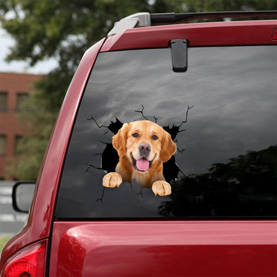 Funny Golden Sticker Dogs Lover SK0101 - Camellia Print