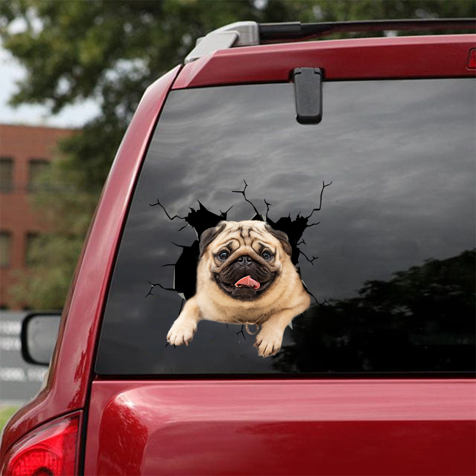 [sk0102-snf-vdt]-funny-pug-sticker-dogs-lover