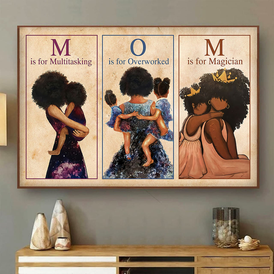 Black Mom Poster - Family & Home Poster for everyday home decor and personal use