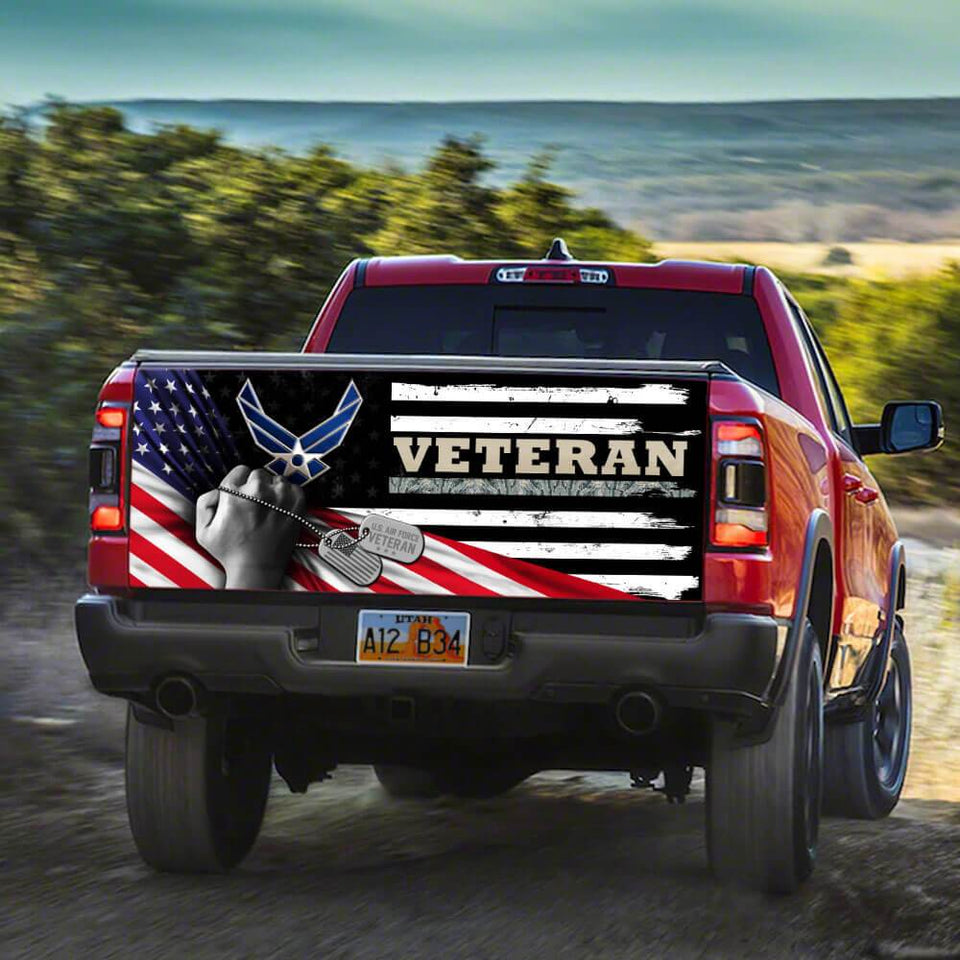 Us Air Force Veterans truck Tailgate Decal Sticker Wrap Tailgate Wrap Decals For Trucks