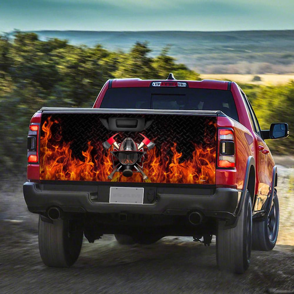 Firefighter Graphic Atruck Tailgate Decal Sticker Wrap Tailgate Wrap Decals For Trucks