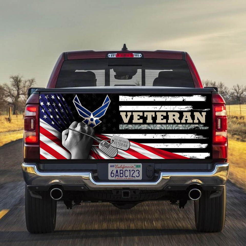 Us Air Force Veterans truck Tailgate Decal Sticker Wrap Tailgate Wrap Decals For Trucks