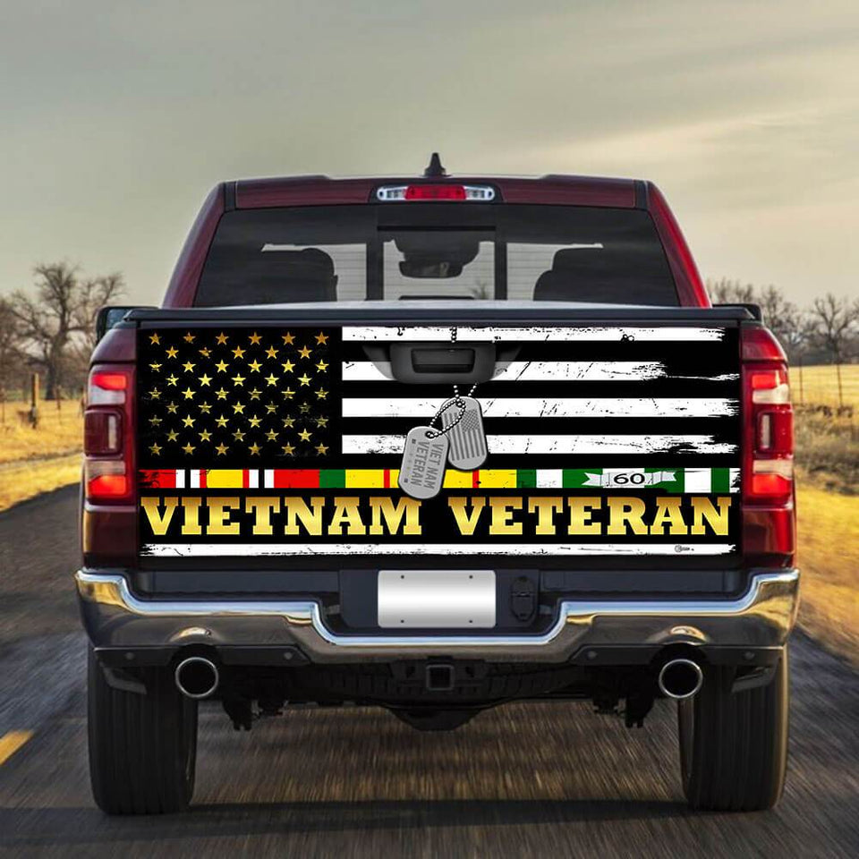 Vietnam Veteran American truck Tailgate Decal Sticker Wrap Tailgate Wrap Decals For Trucks