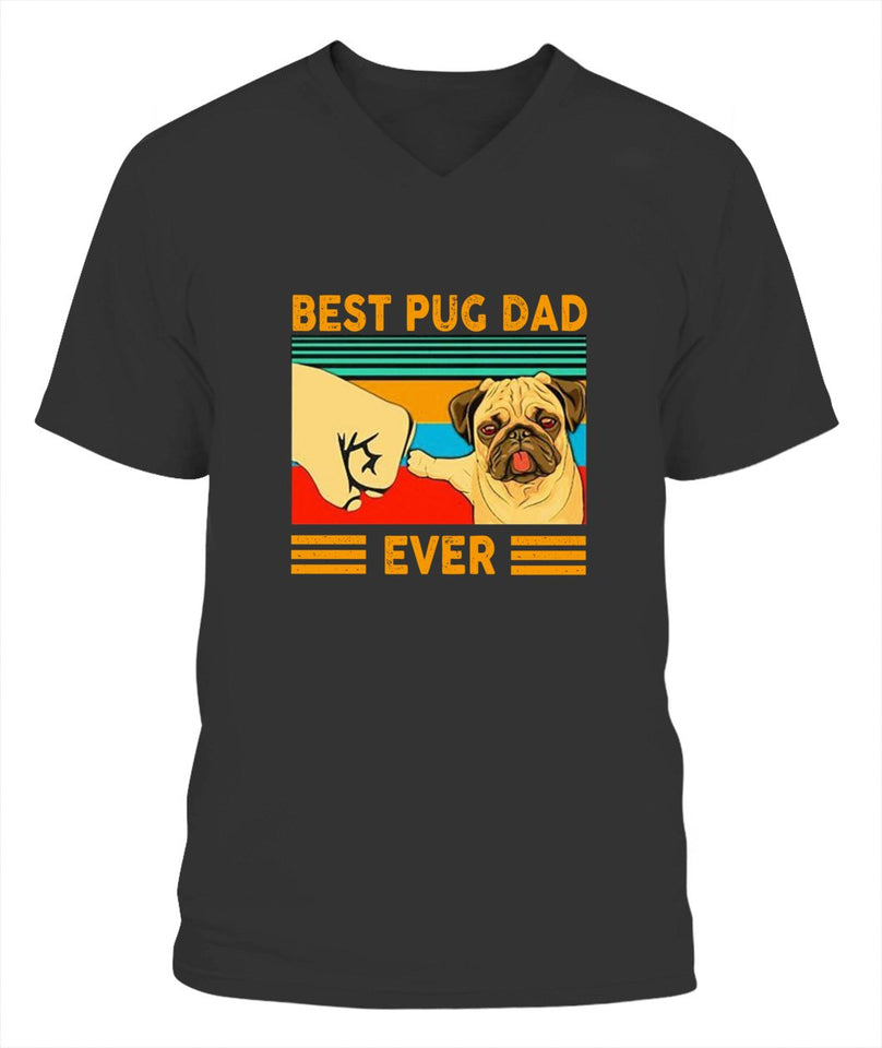 Best Pug Dad Ever D1016 - V-neck - Unisex