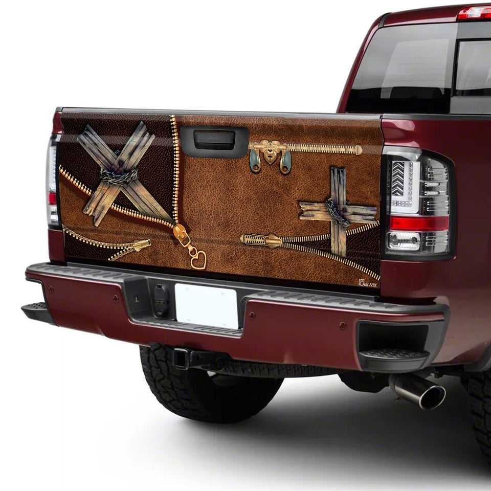 Christian Cross truck Tailgate Decal Sticker Wrap Tailgate Wrap Decals For Trucks