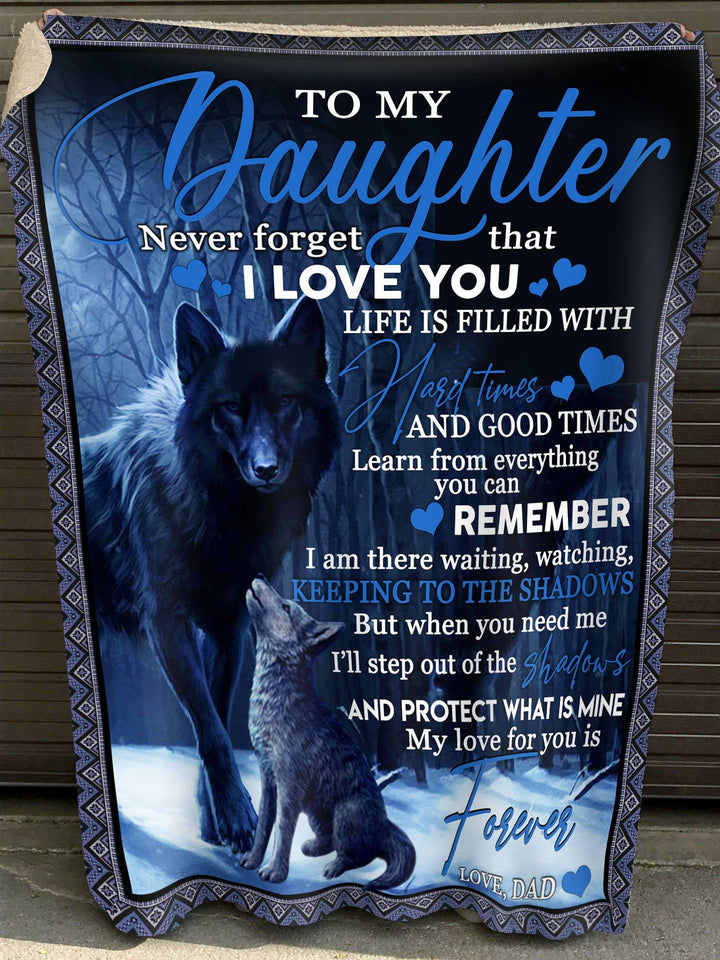 To My Daughter Fleece Blanket - Camellia Print