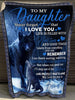 To My Daughter Fleece Blanket - Camellia Print