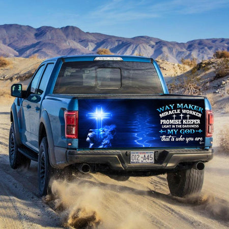 Way Maker Miracle Worker Jesus Chrico truck Tailgate Decal Sticker Wrap Tailgate Wrap Decals For Trucks