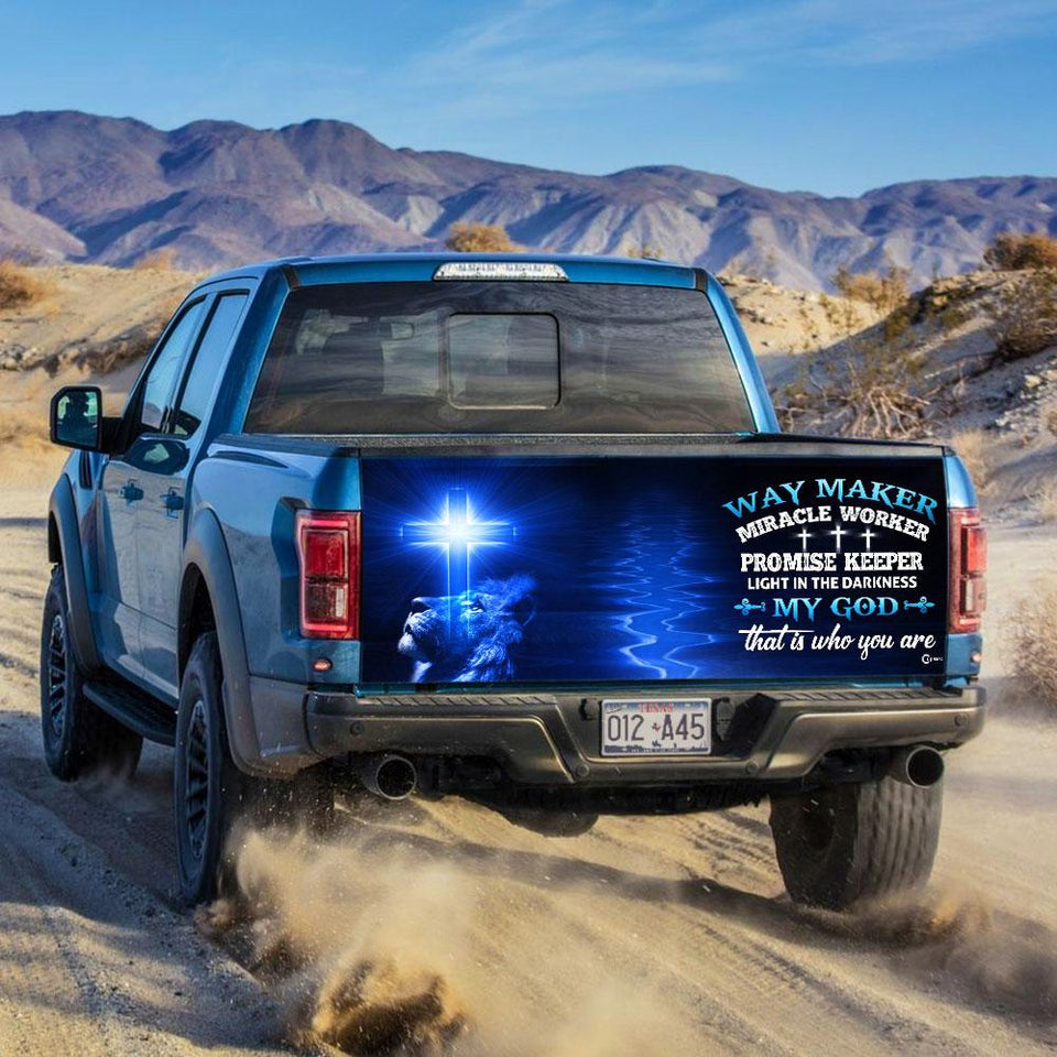 Way Maker Miracle Worker Jesus Chrico truck Tailgate Decal Sticker Wrap Tailgate Wrap Decals For Trucks