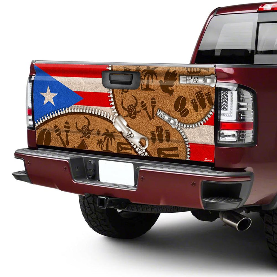 Puerto Rico truck Tailgate Decal Sticker Wrap Tailgate Wrap Decals For Trucks