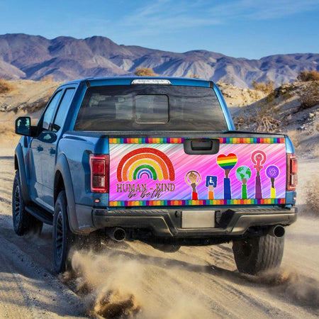 Lgbt Prico truck Tailgate Decal Sticker Wrap Human Kind Be Both Tailgate Wrap Decals For Trucks