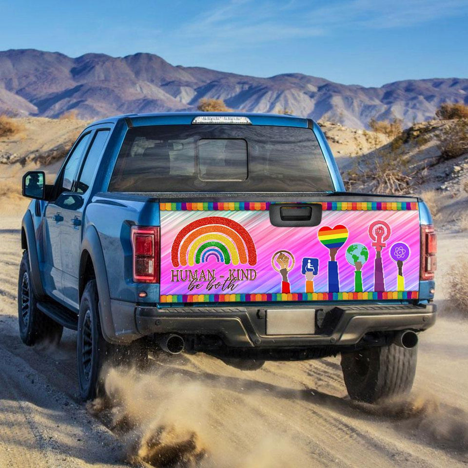 Lgbt Prico truck Tailgate Decal Sticker Wrap Human Kind Be Both Tailgate Wrap Decals For Trucks
