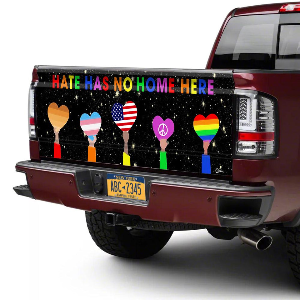 Lgbt Hate Has No Home Here truck Tailgate Decal Sticker Wrap Hate Has No Home Here Tailgate Wrap Decals For Trucks