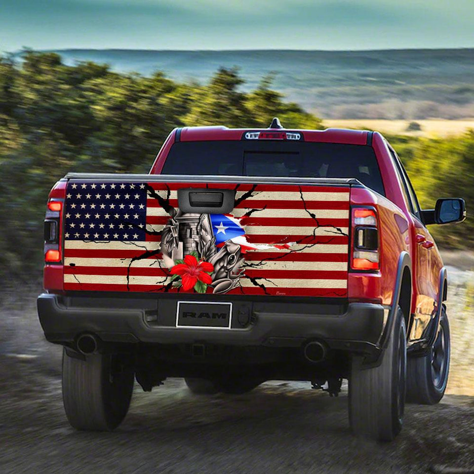 Puerto Rico truck Tailgate Decal Sticker Wrap Tailgate Wrap Decals For Trucks