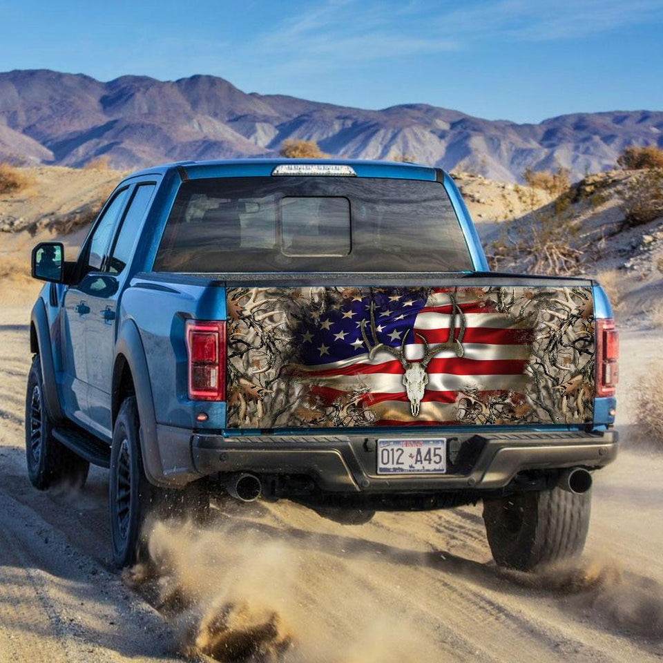 Deer American truck Tailgate Decal Sticker Wrap Tailgate Wrap Decals For Trucks